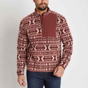 Duluth Trading Company Check Point Fleece 1/4 Zip Mock